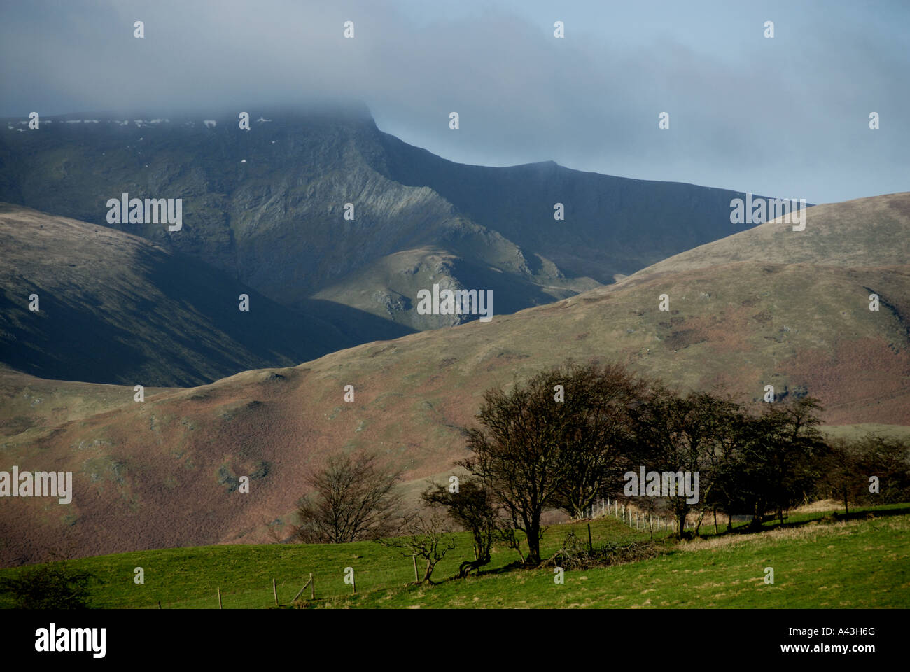Sharp Edge on Blencathra, from Scales. Lake District National Park