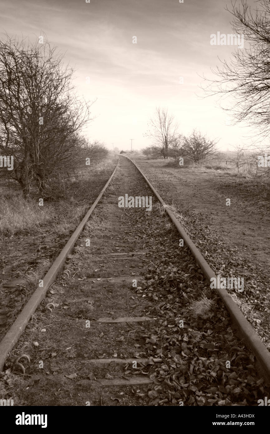 Old Cambridge to Saint Ives Railway Track Stock Photo - Alamy