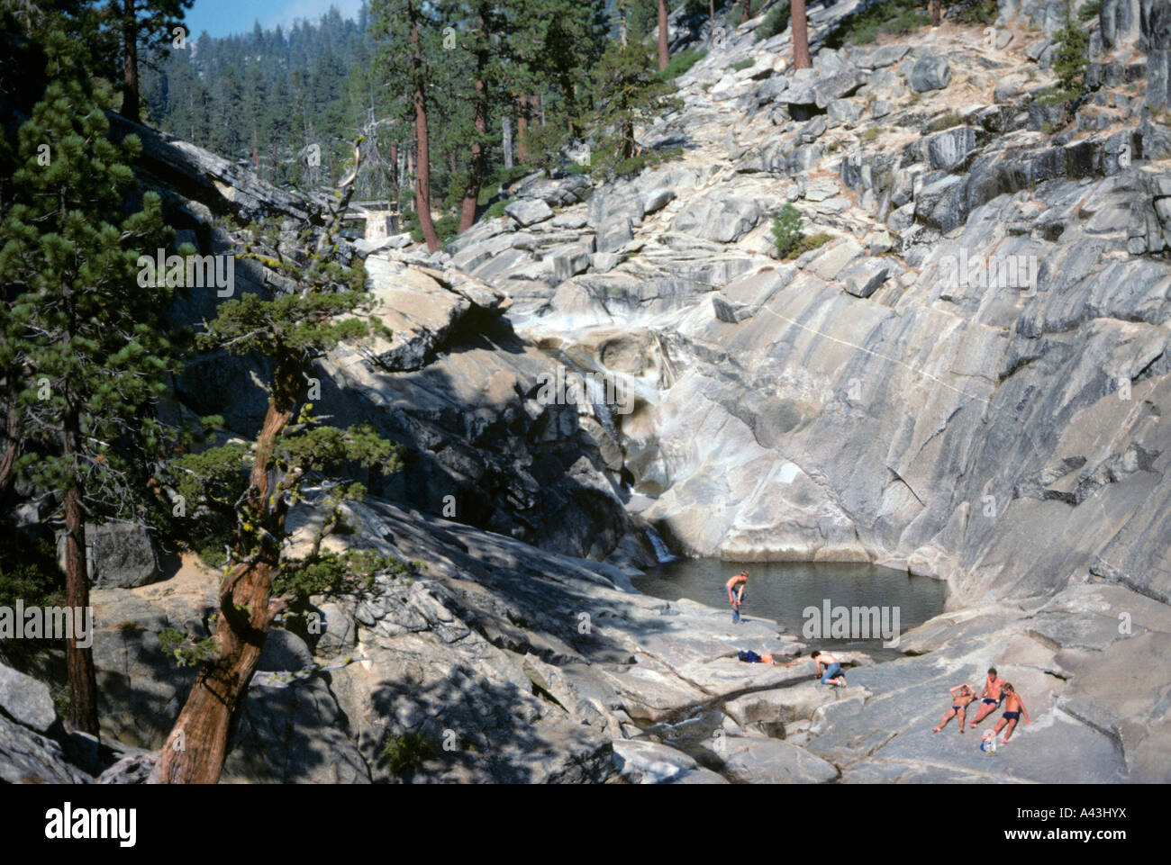Bathing pool yosemite hikers destination hi-res stock photography and ...