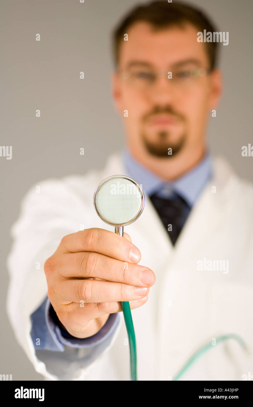 Male Doctor With Stethoscope Stock Photo Alamy