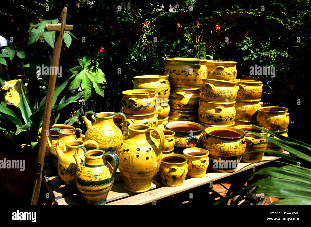 Provence France French Pottery tableware Stock Photo Alamy