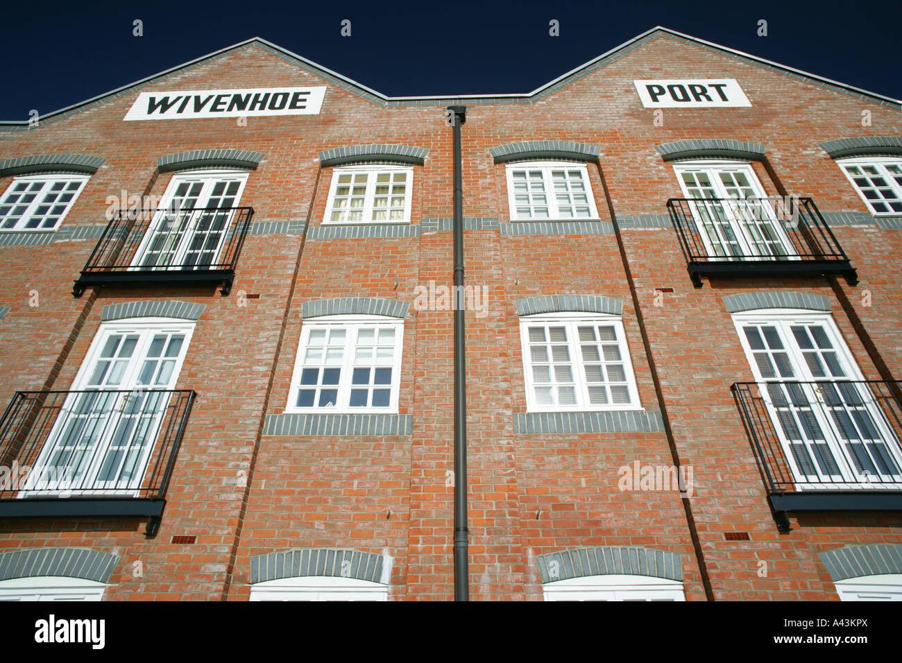 Warehouse converted into apartments block, Wivenhoe, Essex, England, UK