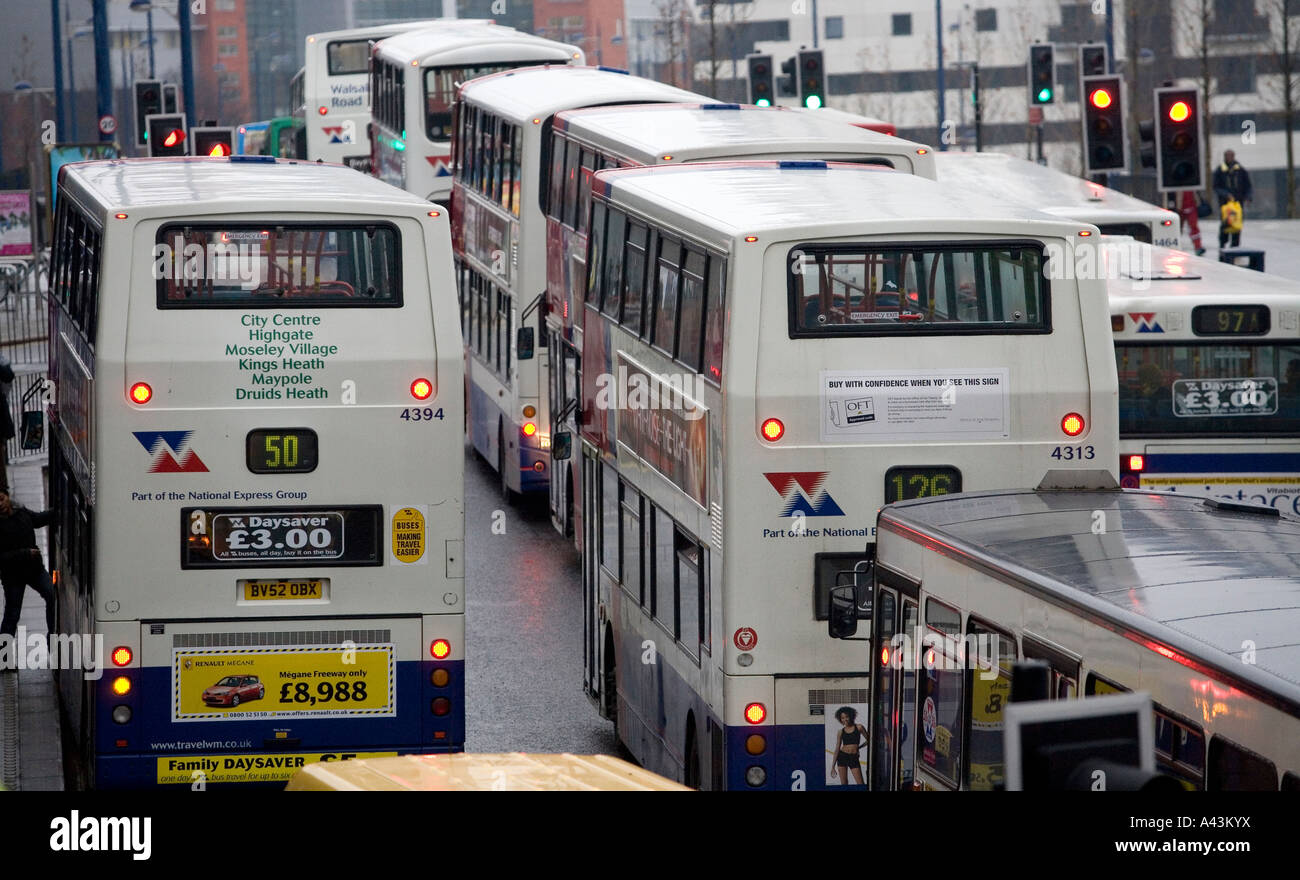 Chaos on the buses Birmingham s bus mall is ground to a halt during