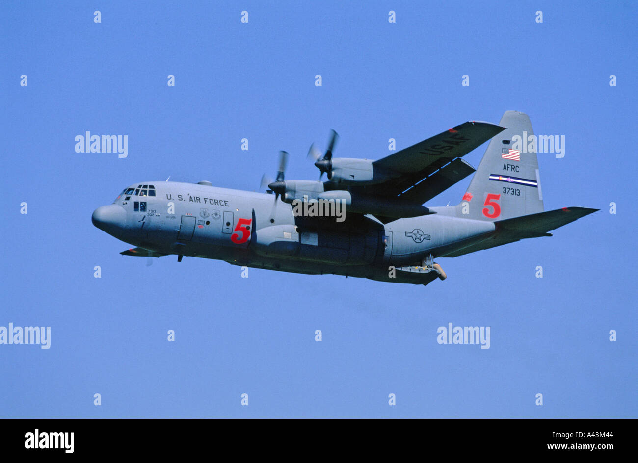 US Air Force Lockheed C130 Water Bomber aircraft Stock Photo Alamy