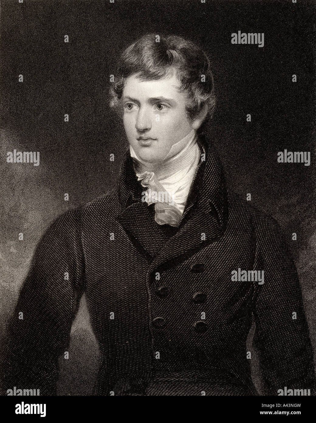 Edward George Geoffrey Smith-Stanley, 14th Earl of Derby Lord Stanley, 1799 - 1869. English statesman and three times Prime Minister of United Kingdom. Stock Photo