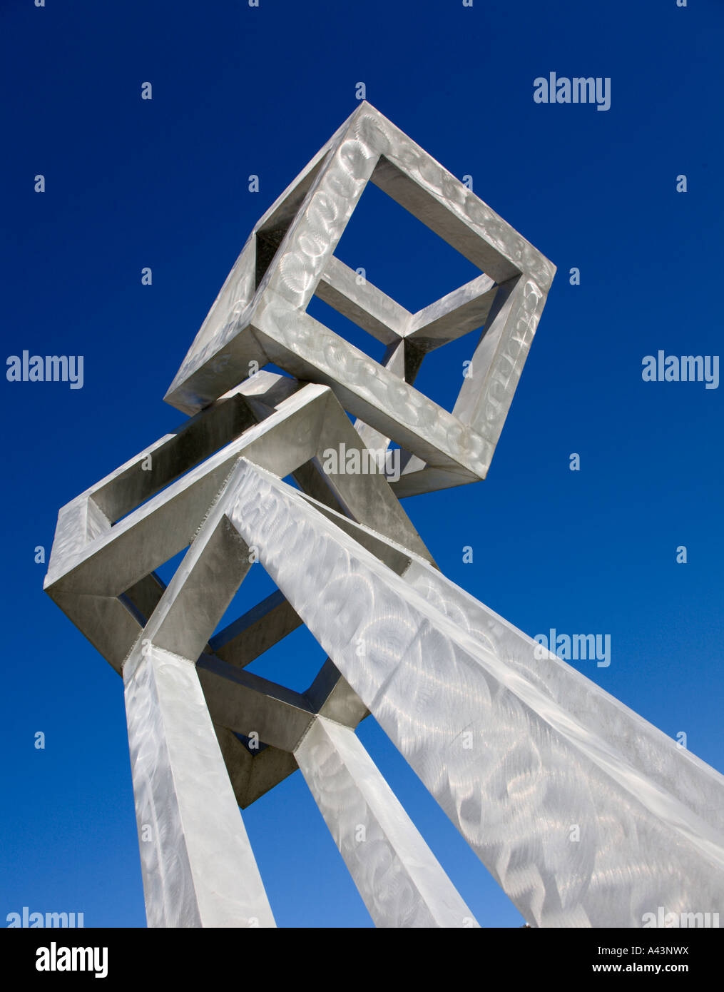 Stainless steel art sculpture at Central Florida Community College in