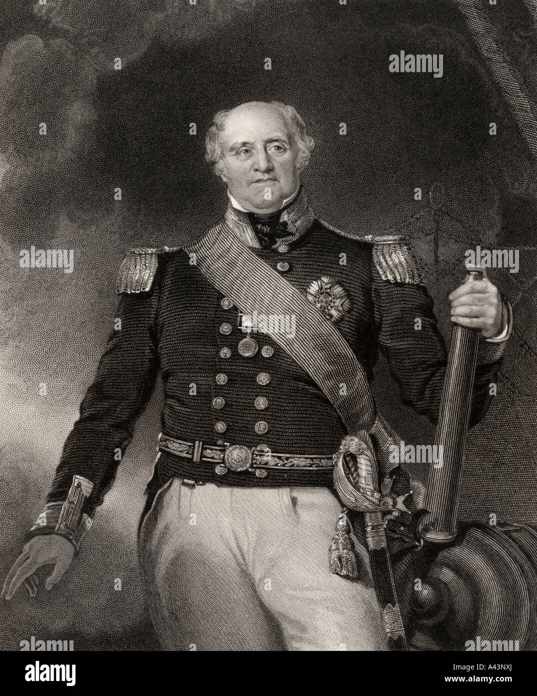 Vice-Admiral Sir Thomas Masterman Hardy, 1st Baronet, 1769 - 1839.  British naval officer. Stock Photo