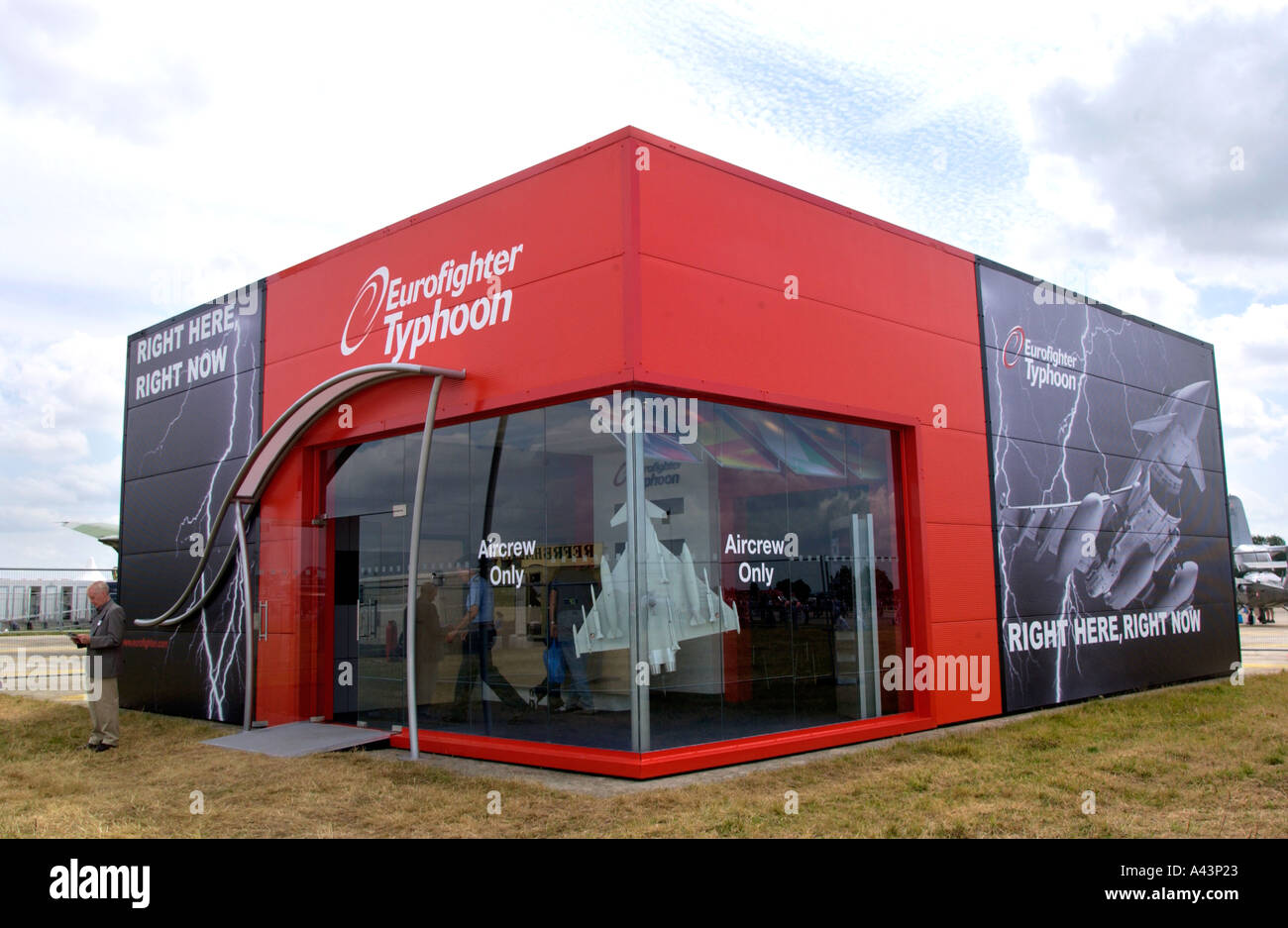 THE ROYAL INTERNATIONAL AIR TATTOO RAF FAIRFORD Eurofighter Typhoon corporate display Stock Photo