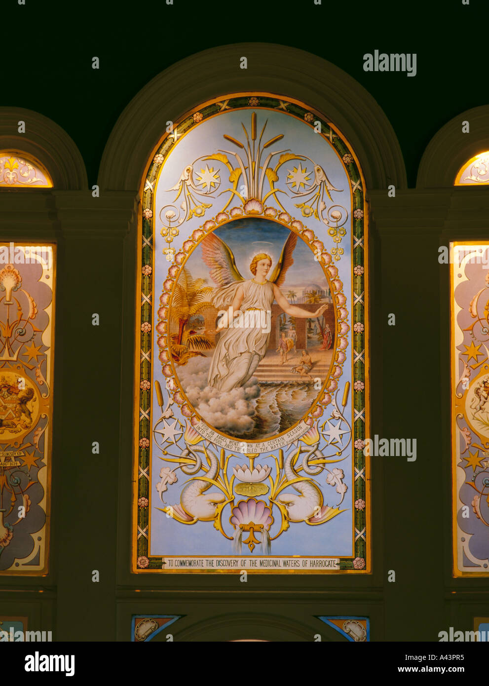 Stained glass panel depicting an angel, Royal Pump Room, Harrogate