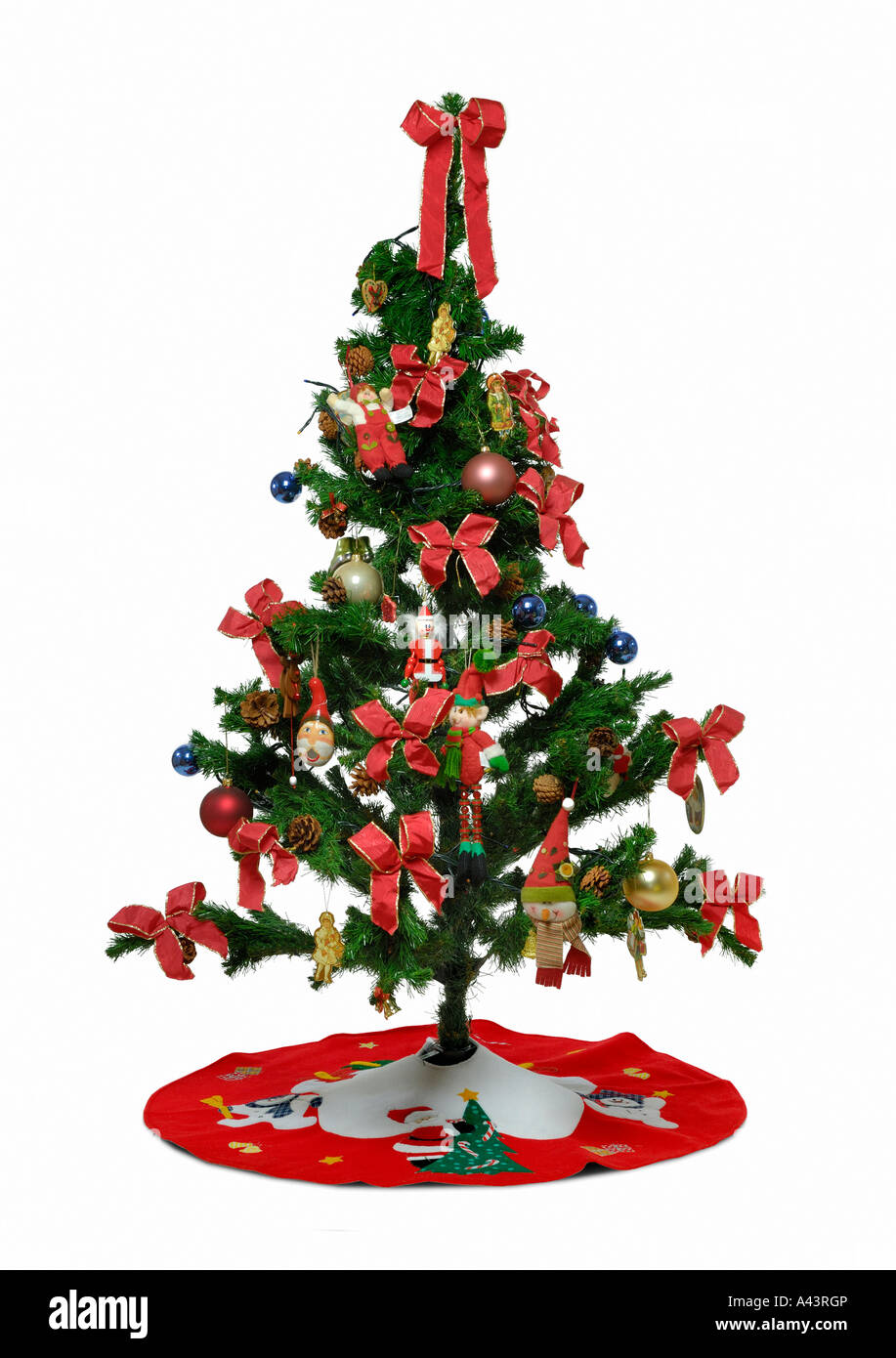 CHRISTMAS TREE ON WHITE BACKGROUND Stock Photo - Alamy
