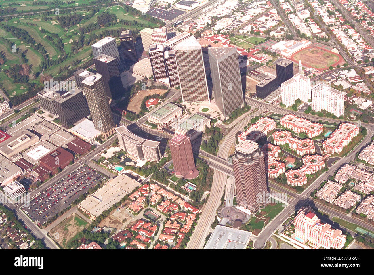 Aerial View of Century City, California, USA Stock Photo Alamy
