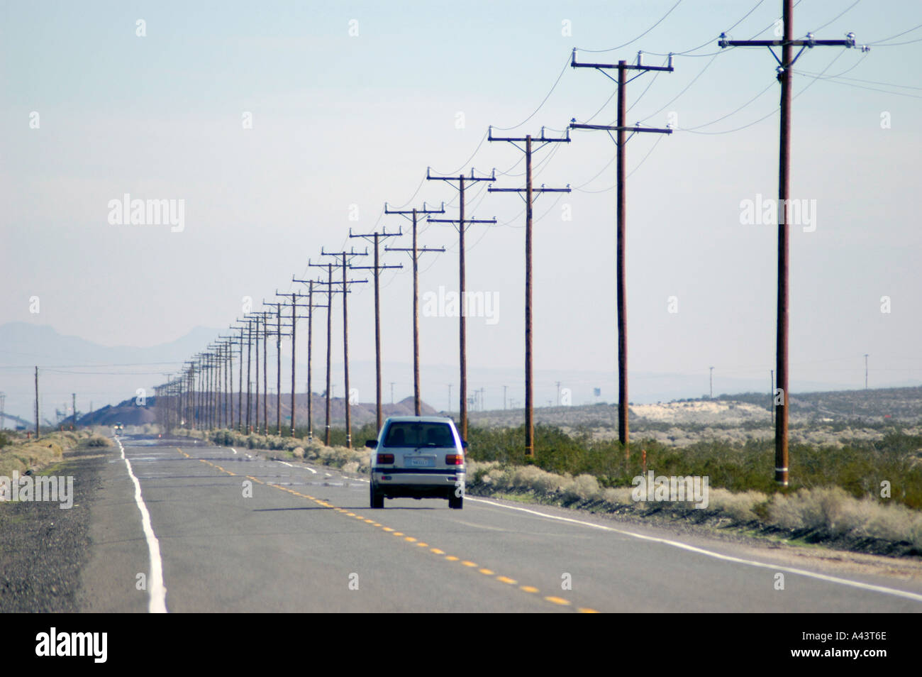 Route 66 in high California desert near Barstow Stock Photo Alamy