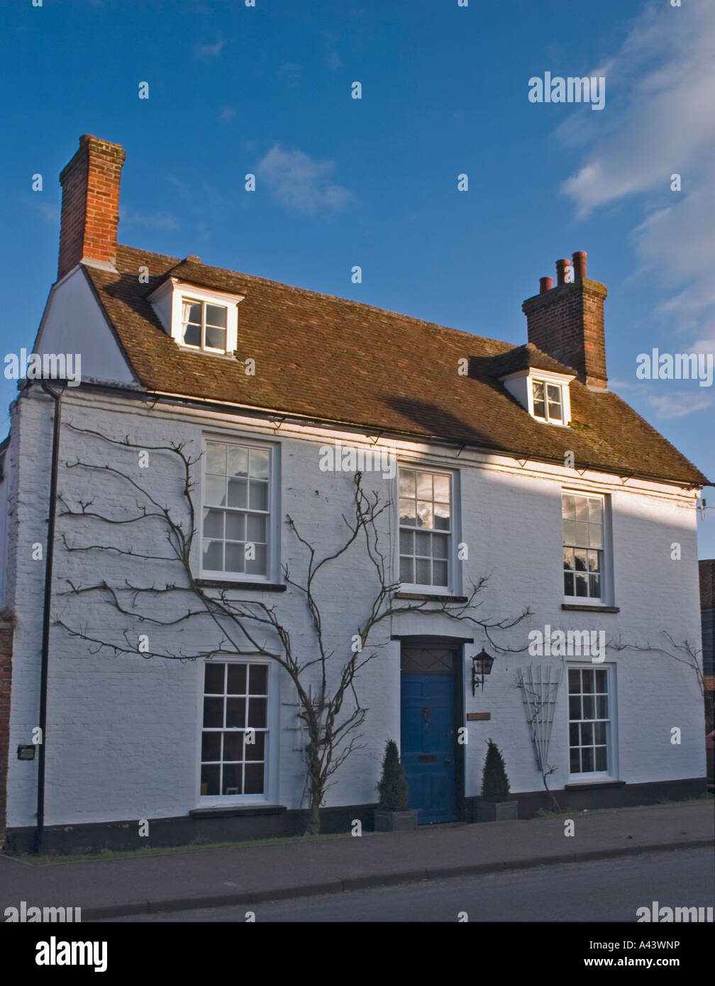 Grand white house in Barkway, Hertfordshire Stock Photo Alamy