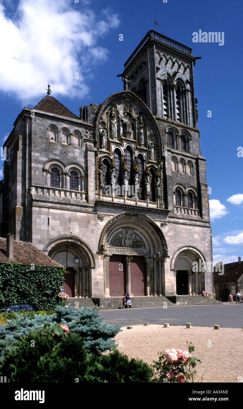 Basilica of St Mary Magdalene Abbey Monastery Cloister Vezelay France French Stock Photo