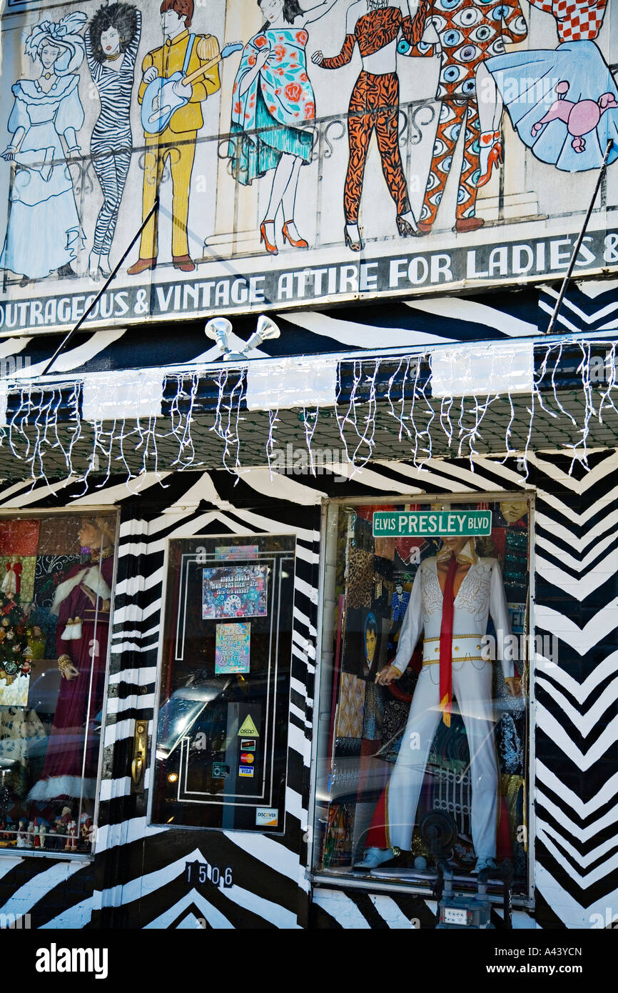 TEXAS Austin Sign and exterior of costume rental store on South