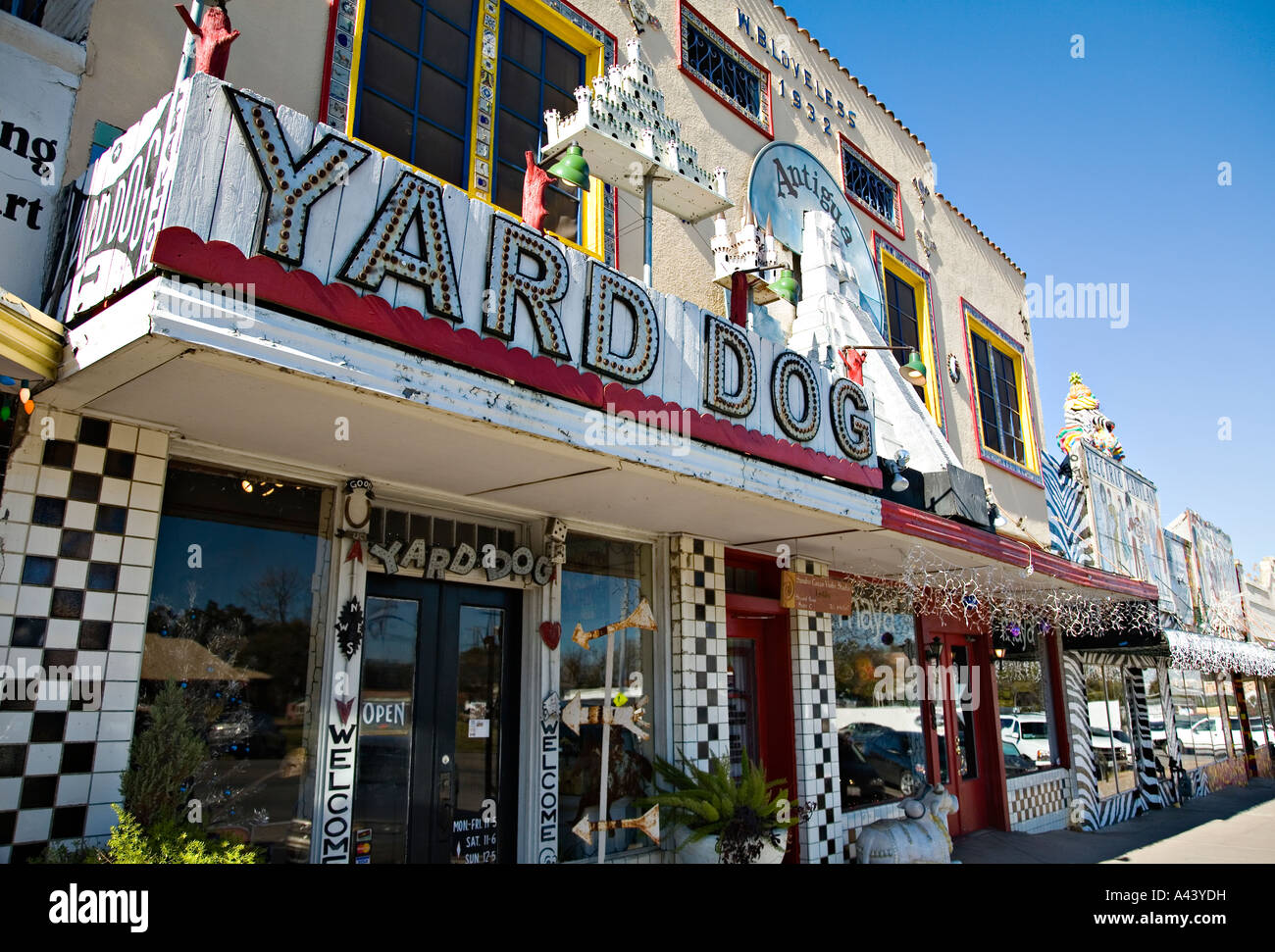 TEXAS Austin Exterior of Yard Dog and antiques store on South Congress
