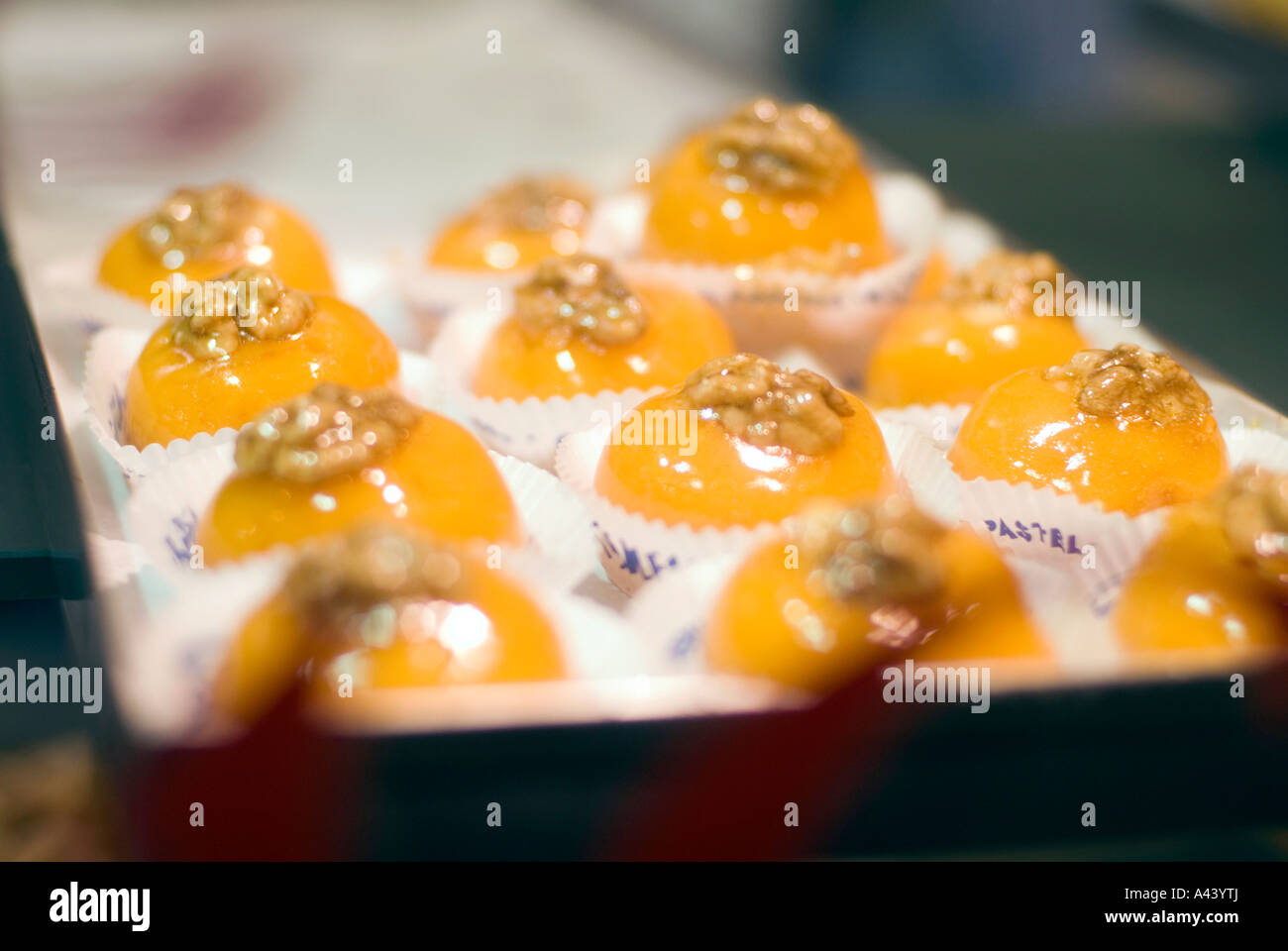 Portuguese cakes in a cafe bakery of the BAIXA district of central