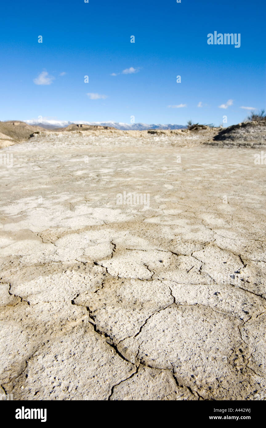 Dried out riverbed in the so called badlands of the southern Spanish