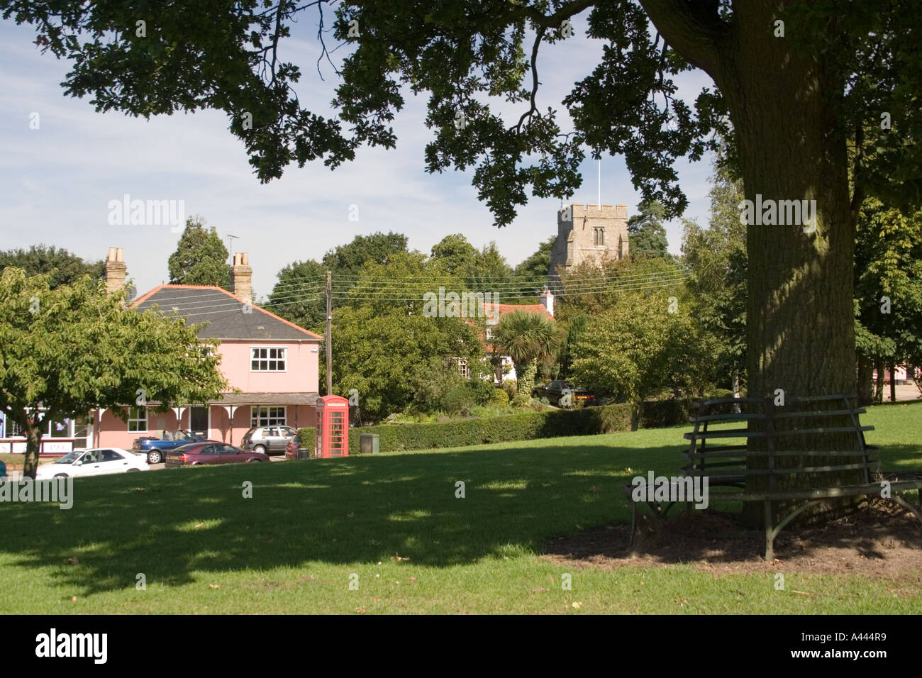 The Village Green in Feering Essex UK Stock Photo