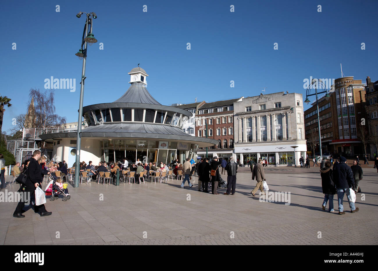 obscura cafe and the square, town center bournemouth dorset england uk Stock Photo