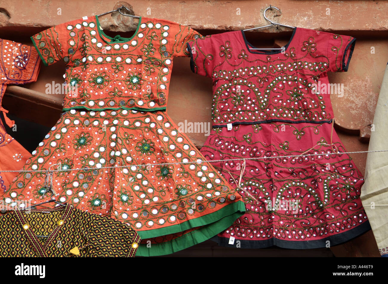 Traditional and colourful dresses for young girls for sale in Jaipur India Stock Photo Alamy
