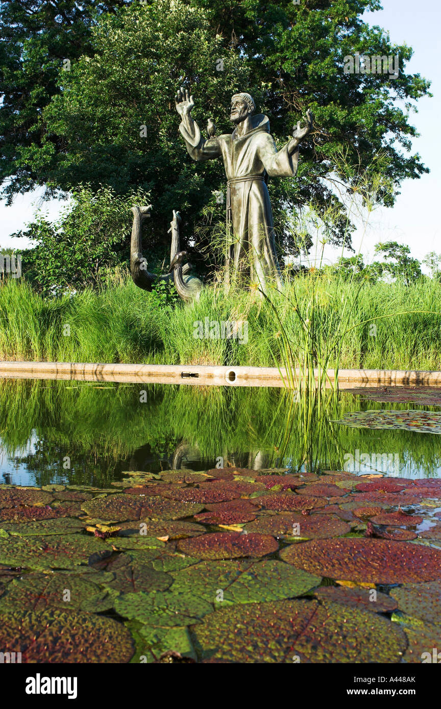 Statue of St Francis outside of the Jewel House in Forest Park, St