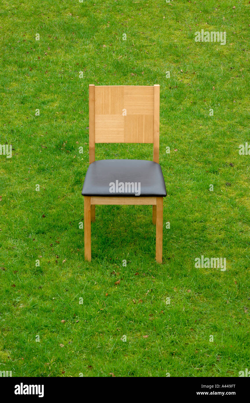 Chair in a field Stock Photo