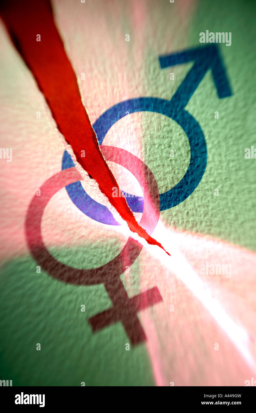 Male female divorce concept Stock Photo