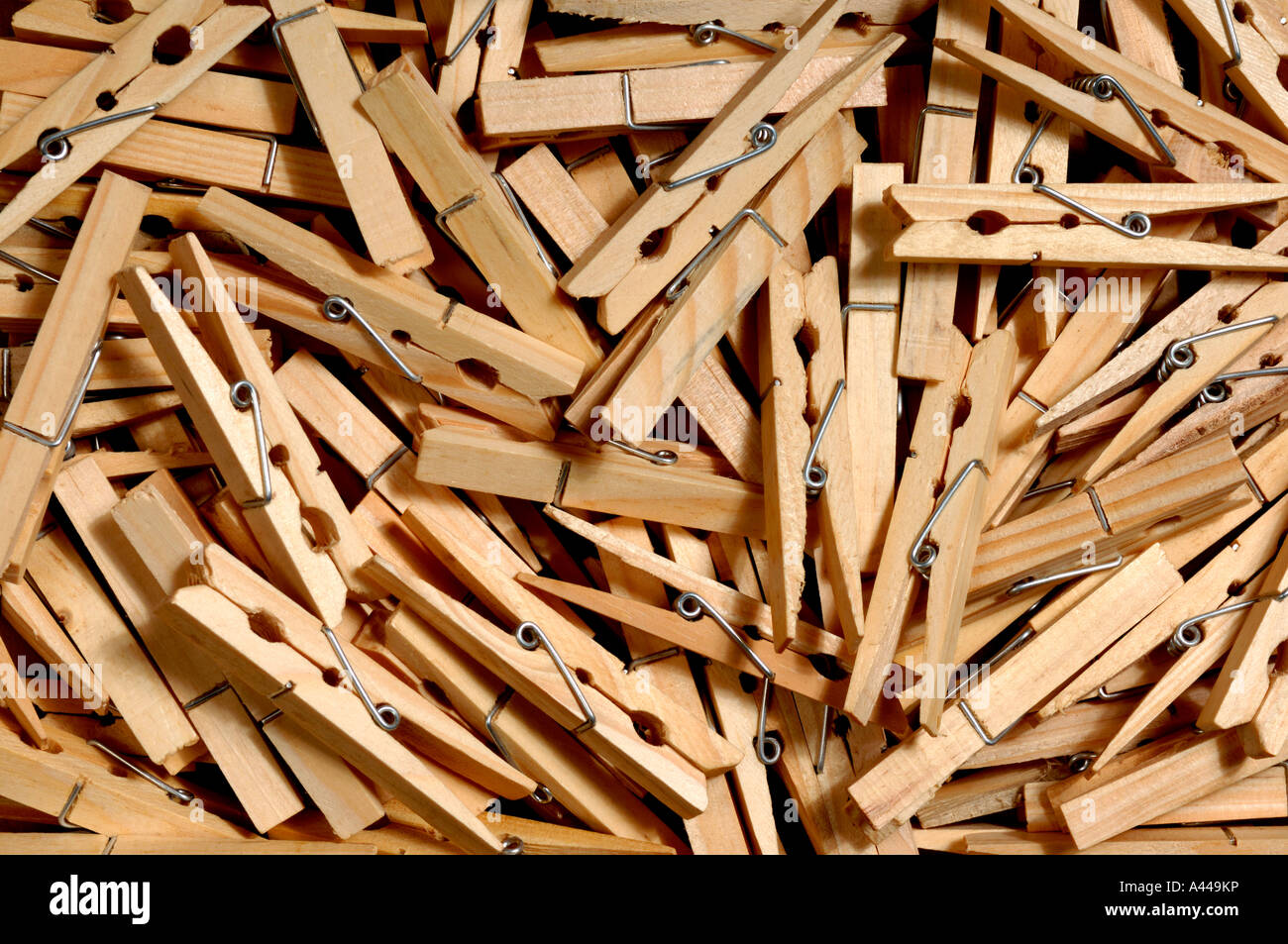 Wooden Clothespins Stock Photo - Download Image Now - Clothespin