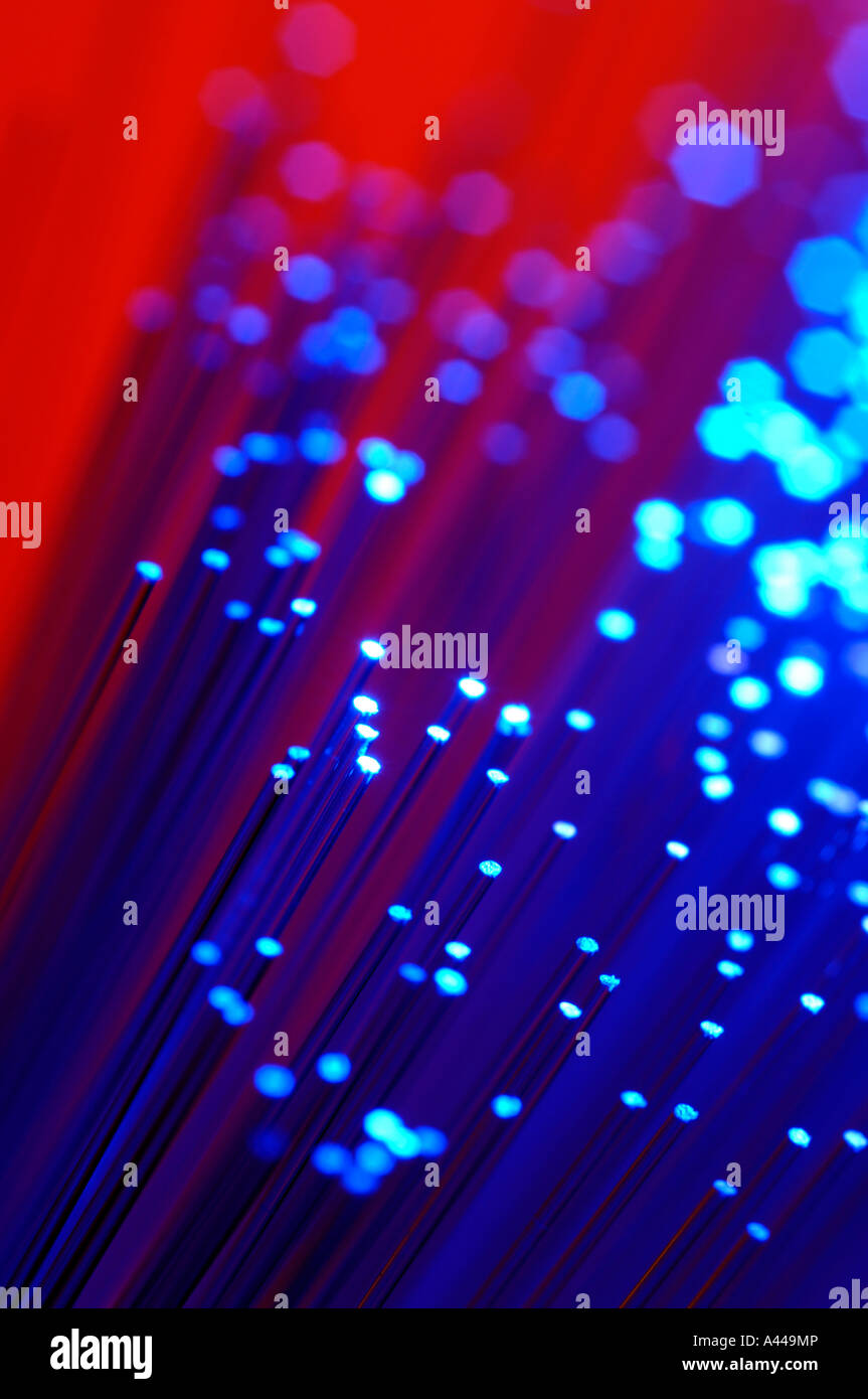 Fibre optic cables Stock Photo