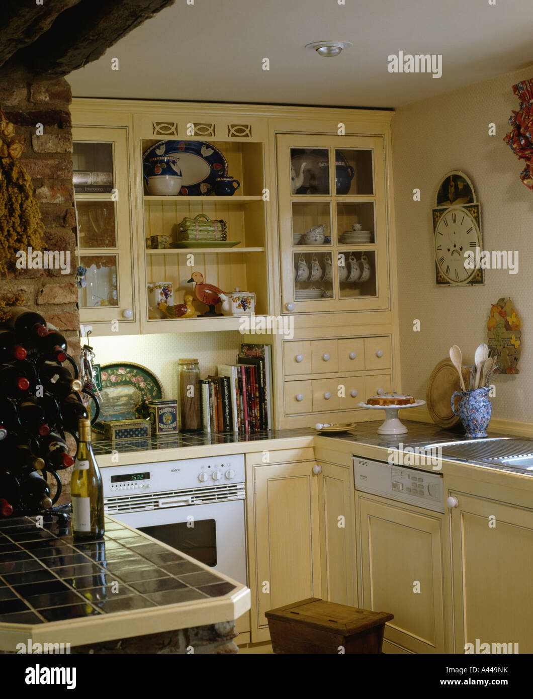 American classic cream colored luxury kitchen with fitted appliances Stock  Photo by ©iriana88w 121709840