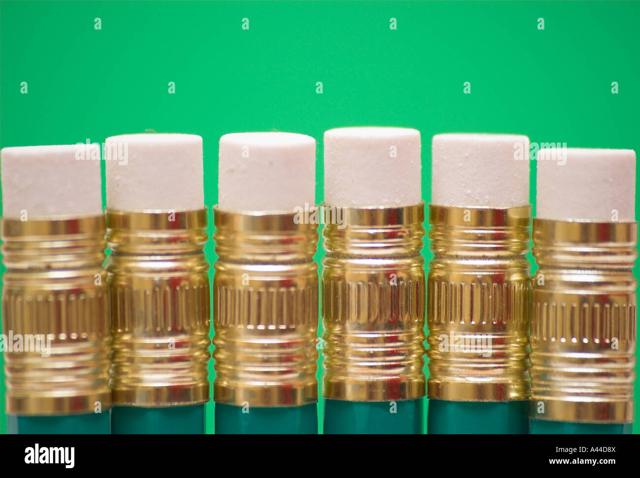 Pencils with Erasers on End Stock Photo Alamy