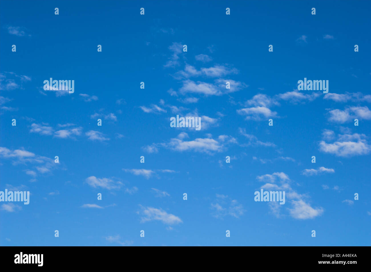 sky blue with delicate cirrocumulus clouds Stock Photo