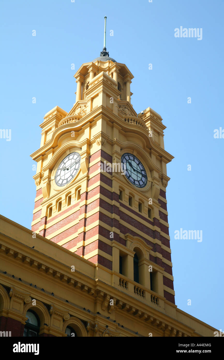 Clock Tower on Flinders Street Railway Station, Melbourne, Australia