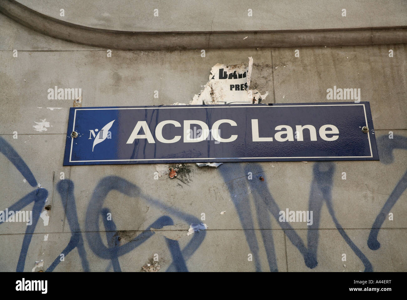 ACDC Lane, Melbourne, Australia Stock Photo
