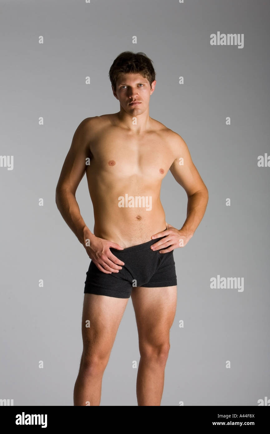 Man in his underwear Stock Photo - Alamy