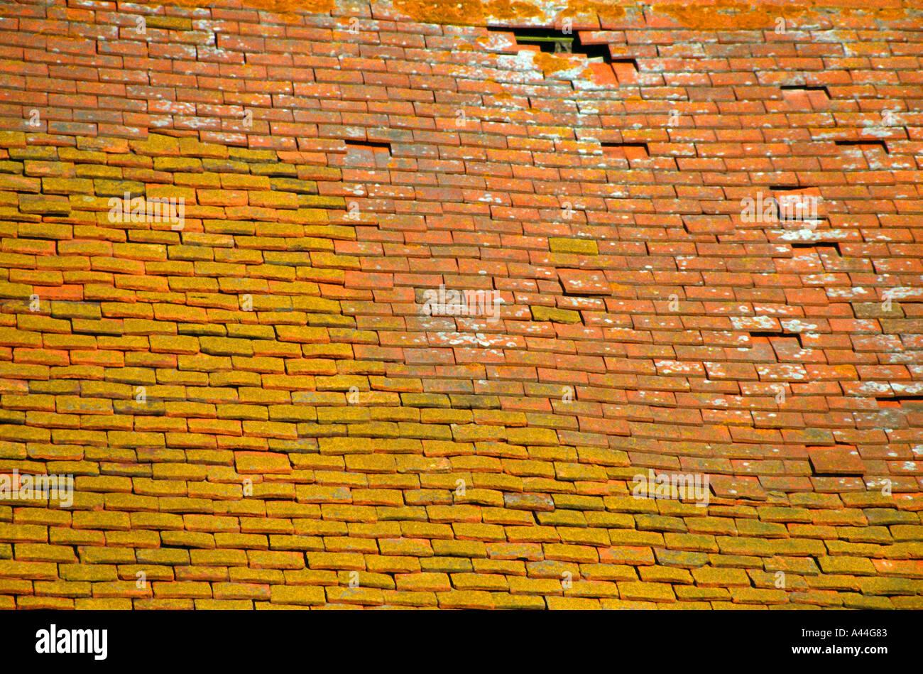 clay roof tiles Stock Photo
