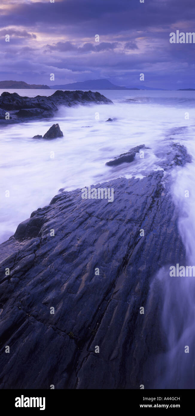 Stormy seas on the coast of Seil, Argyll Stock Photo