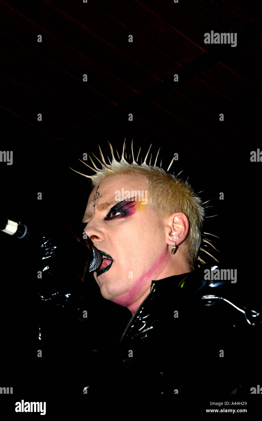 Singer of the Goth band Uninvited Guest Stock Photo Alamy
