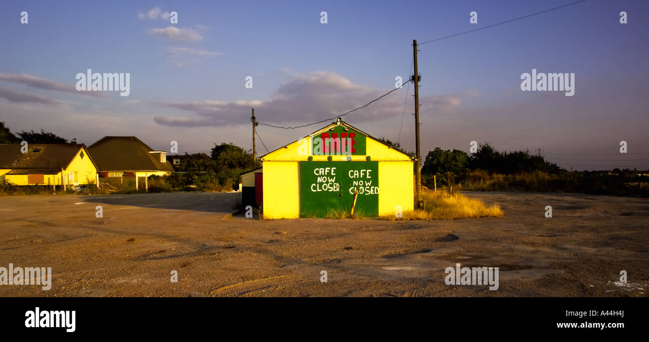 Closed Cafe, Essex, UK Stock Photo