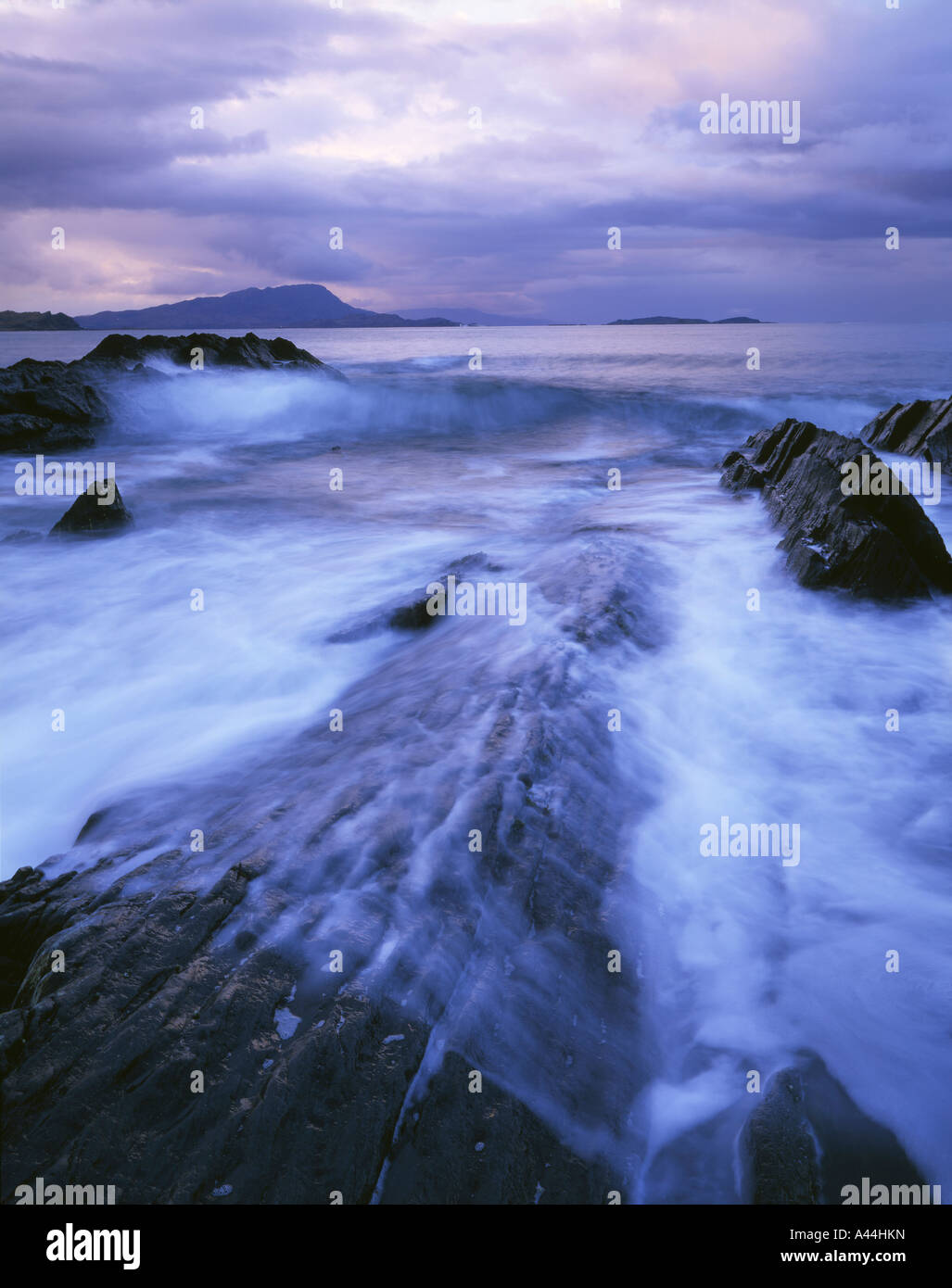 Scarba from Seil at Dawn Stock Photo