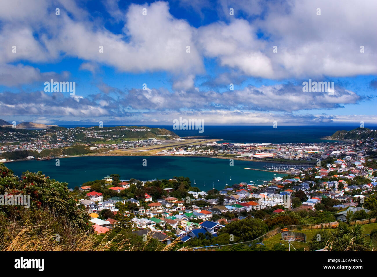 View to Wellington airport Stock Photo