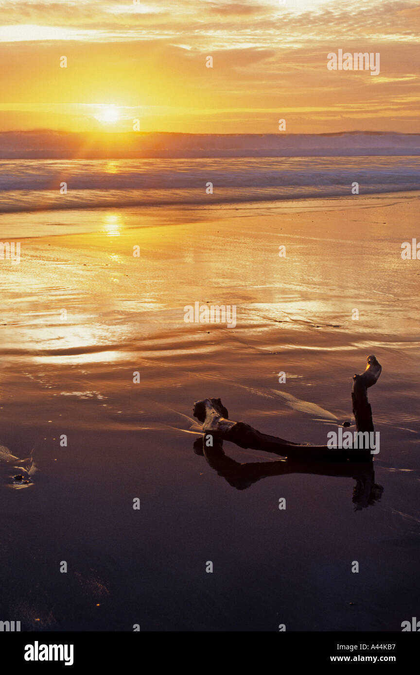 Sunset over Jalama Beach County Park Lompoc California USA Stock Photo ...