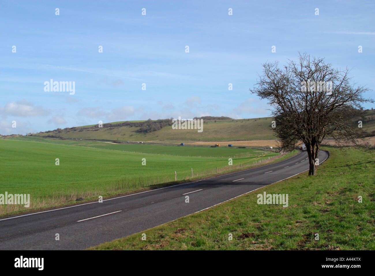 Long Furlong A280 in West Sussex, England Stock Photo Alamy
