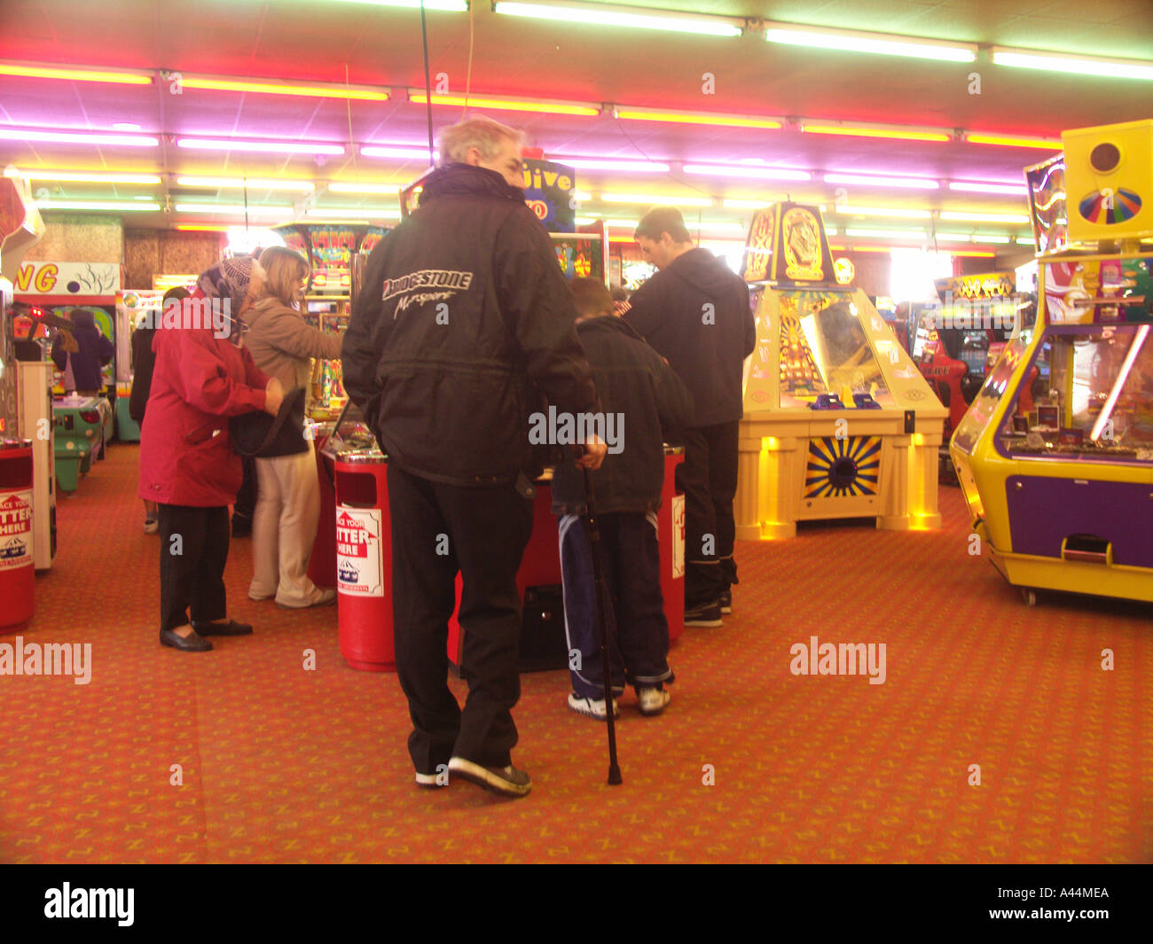 Amusement arcade Felixstowe pier Suffolk England Stock Photo