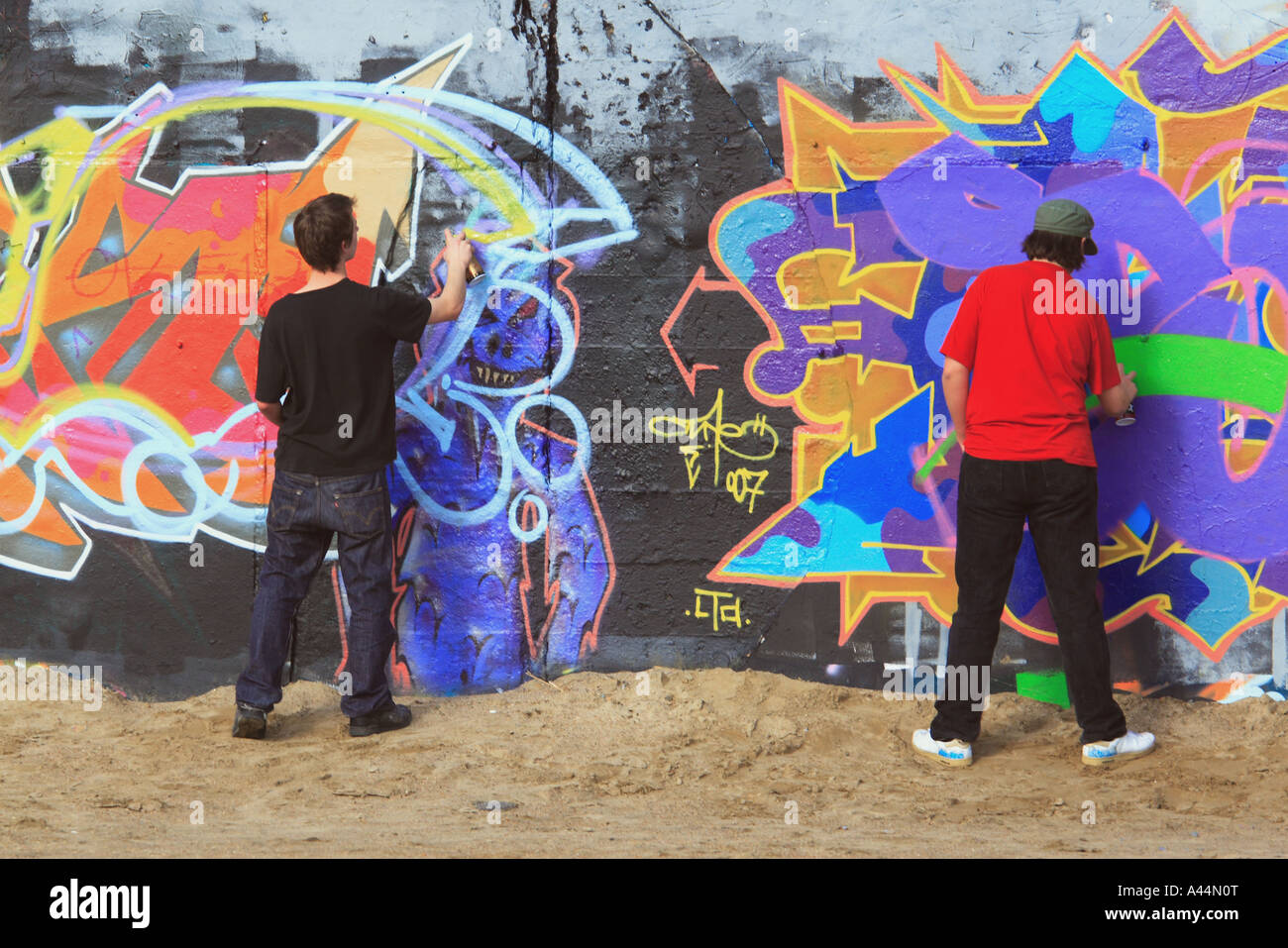 Adolescent boy graffitti hi-res stock photography and images - Alamy