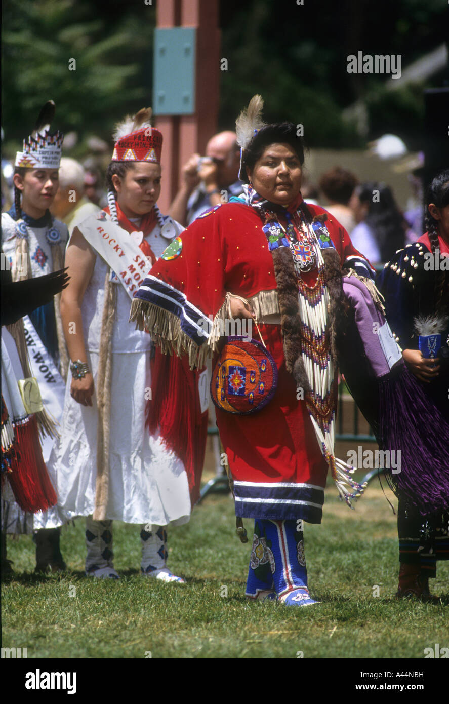 Lakota Sioux Native American Indians.Holding A Pow Wow In Denver