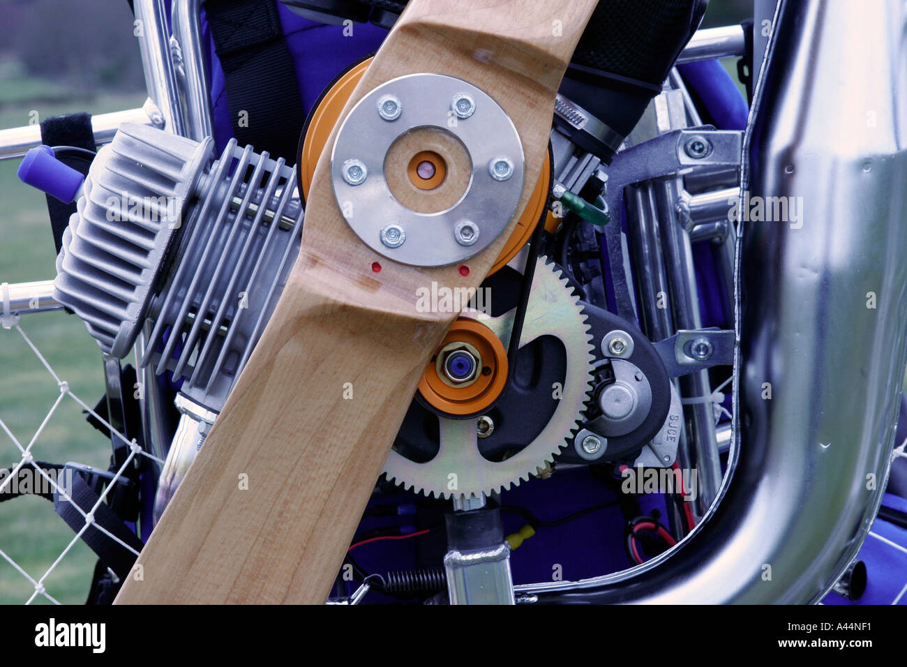 Powered hang glider engine Stock Photo Alamy