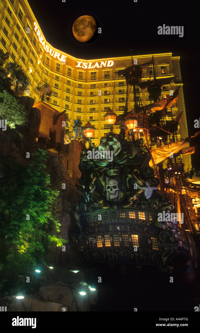 Exterior View Of The Treasure Island Hotel In Las Vegas Nevada USA. Stock Photo