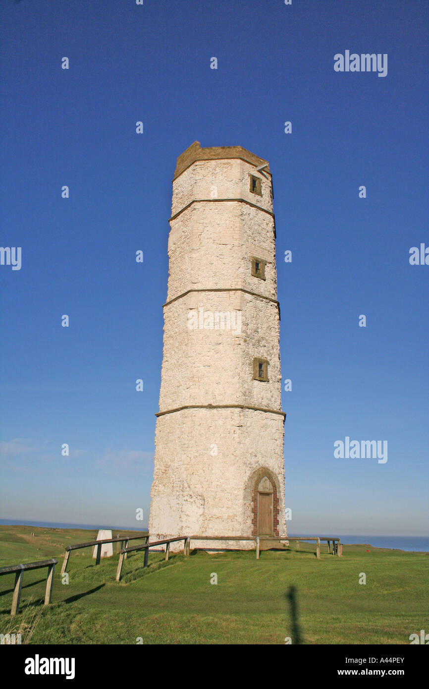 The Chalk Tower at Flamborough Stock Photo Alamy